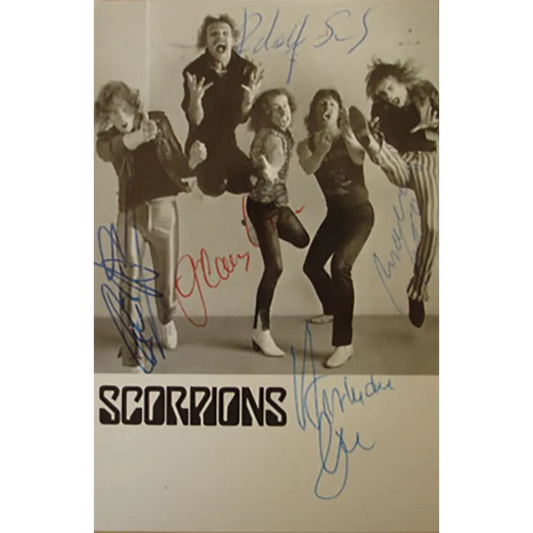 Carte postale Scorpions dédicacée | Autographed Scorpions postcard