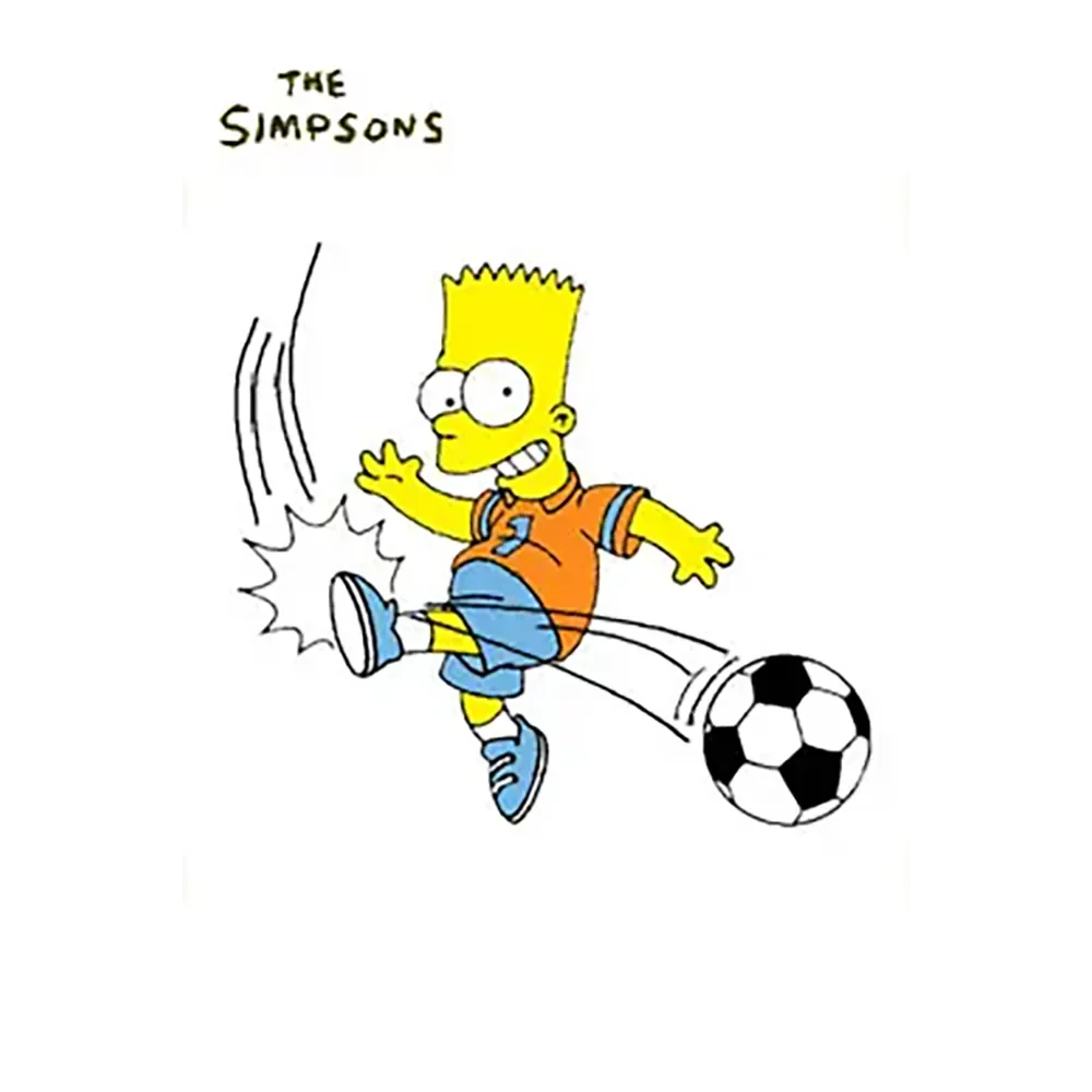 Postcard Simpsons - Bart football