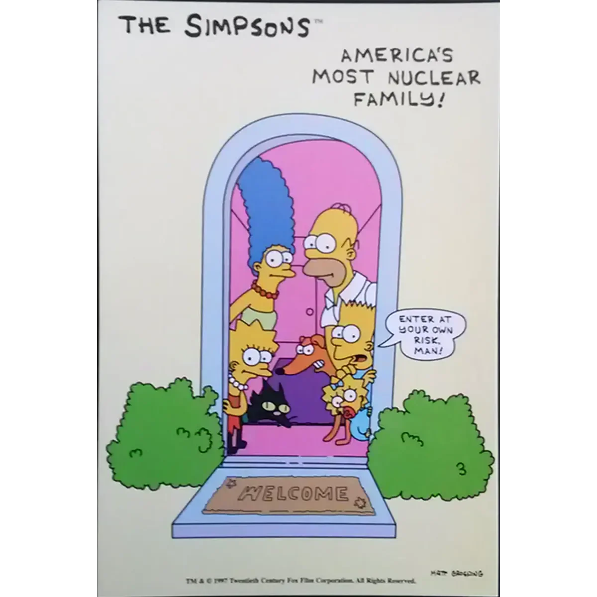 Postcard Simpsons - America's most nuclear family