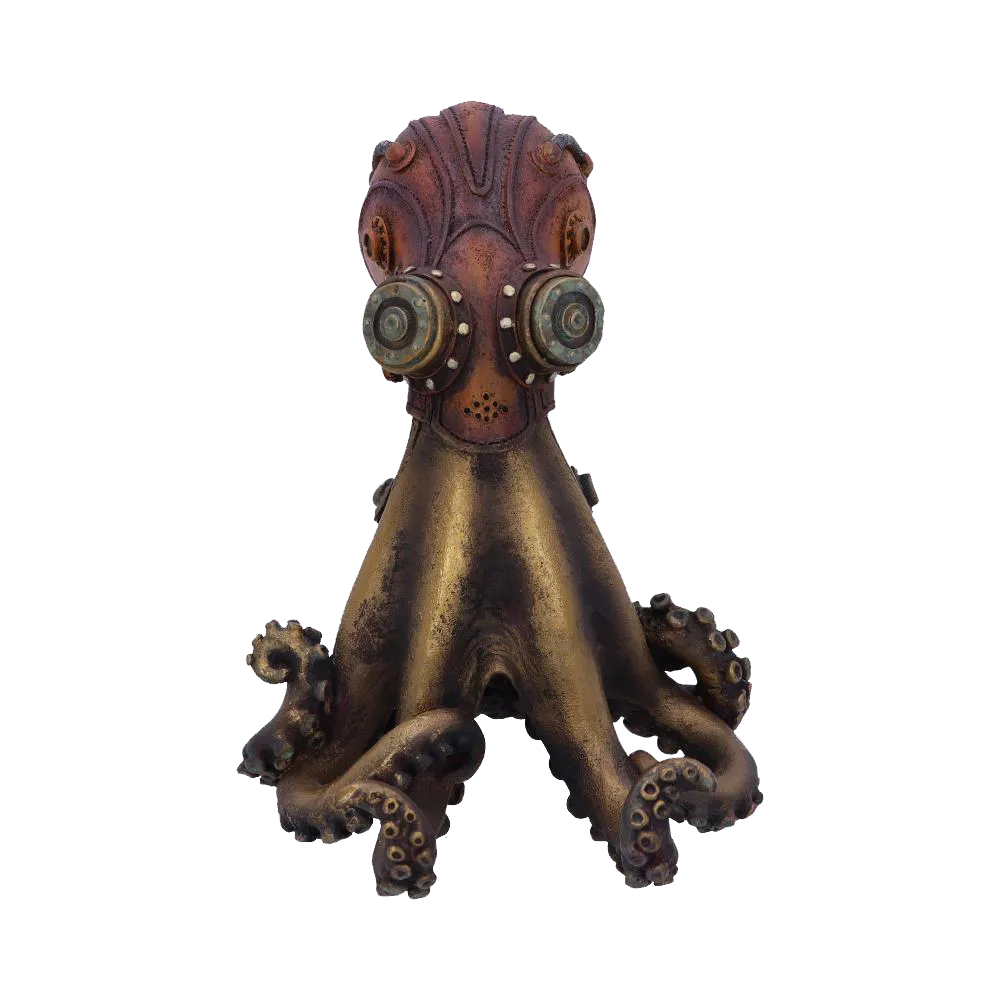 figurine poulpe steampunk doré Call of The Kraken Nemesis Now