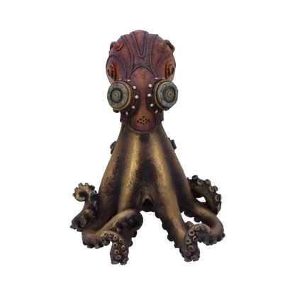 figurine poulpe steampunk doré Call of The Kraken Nemesis Now