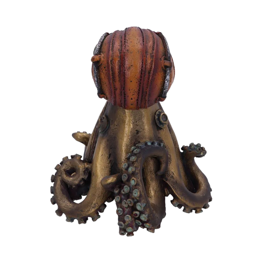 vue arrière figurine steampunk poulpe doré Nemesis Now