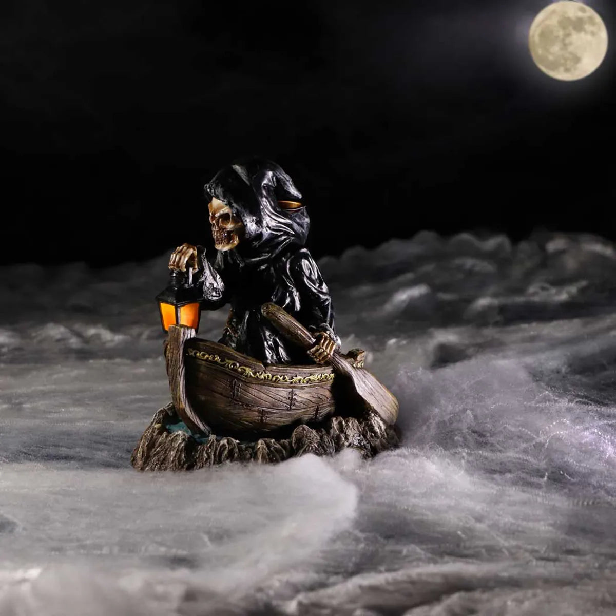 Effet visuel du brûleur Scent of the Styx sous la lune