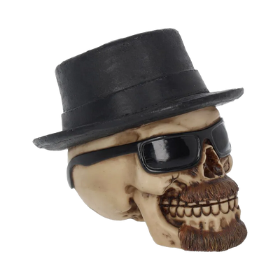Figure Badass skull with hat and sunglasses