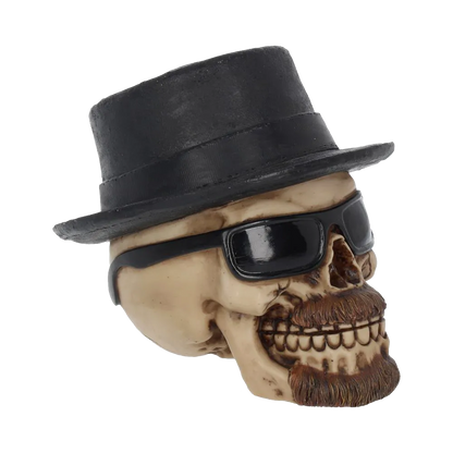 Crâne Badass Nemesis Now avec chapeau et lunettes