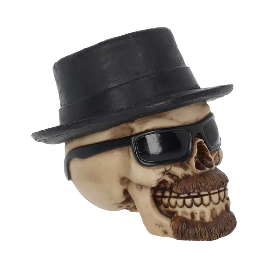 Crâne Badass Nemesis Now avec chapeau et lunettes
