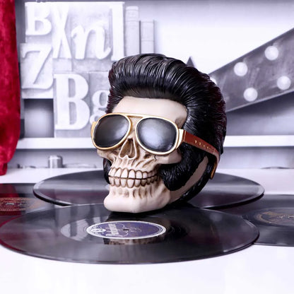 Crâne Elvis Nemesis Now sur platine vinyle
