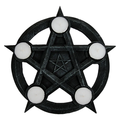 Bougeoir pentagramme Nemesis Now avec cinq bougies tealights