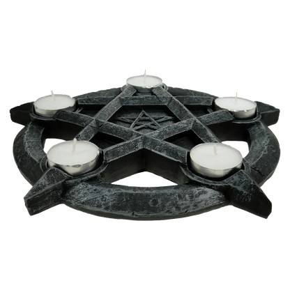 Support ésotérique à cinq branches pour bougies tealights