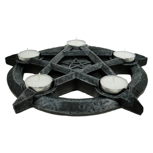Support ésotérique à cinq branches pour bougies tealights