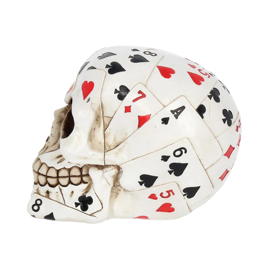 Crâne Nemesis Now Dead Man’s Hand côté gauche