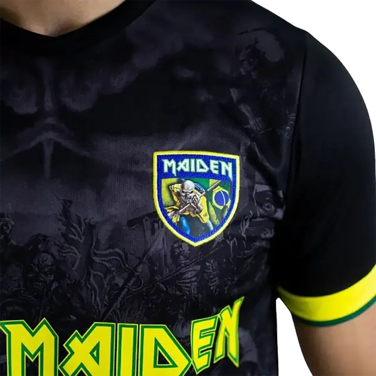 Maillot de football officiel Iron Maiden - Brazil (écusson)