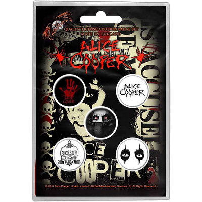 Badge Alice Cooper (pack de 5)