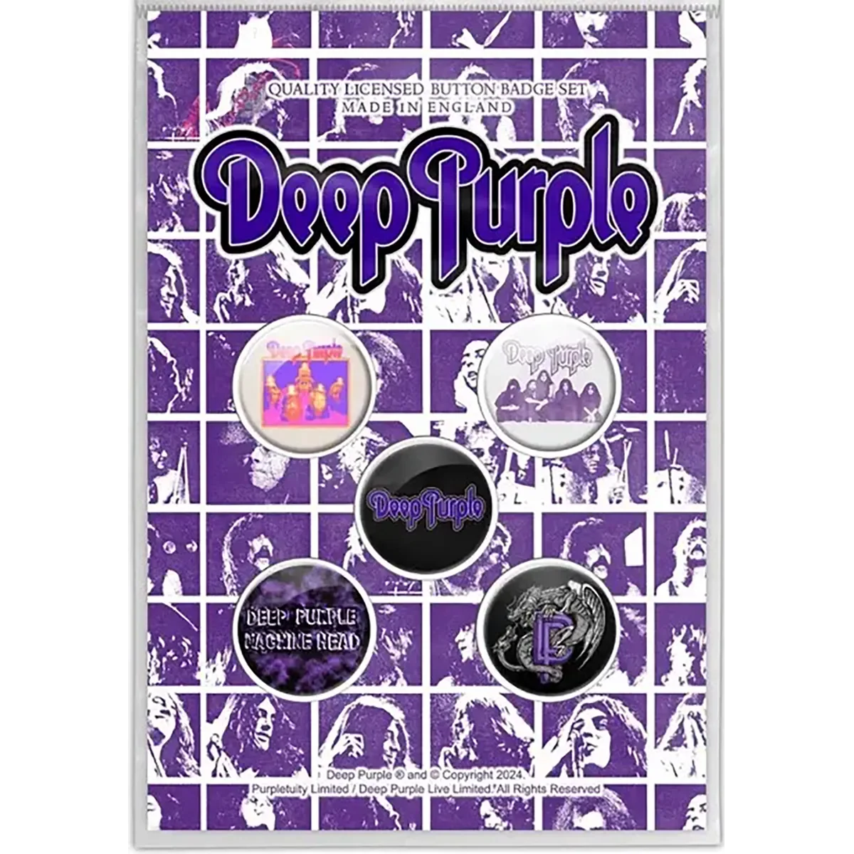 Badge Deep Purple (pack de 5)