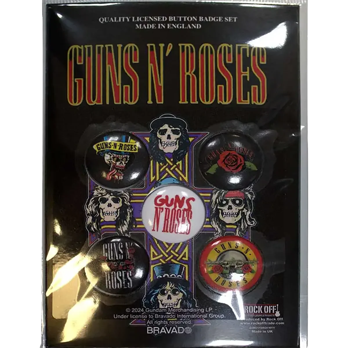 Badge Guns n' Roses (pack de 5) [Logos]