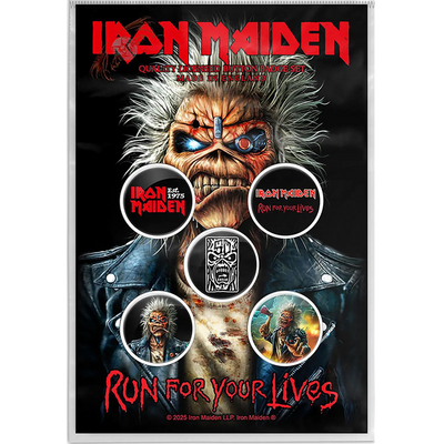 Badge Iron Maiden (pack de 5) [Run]