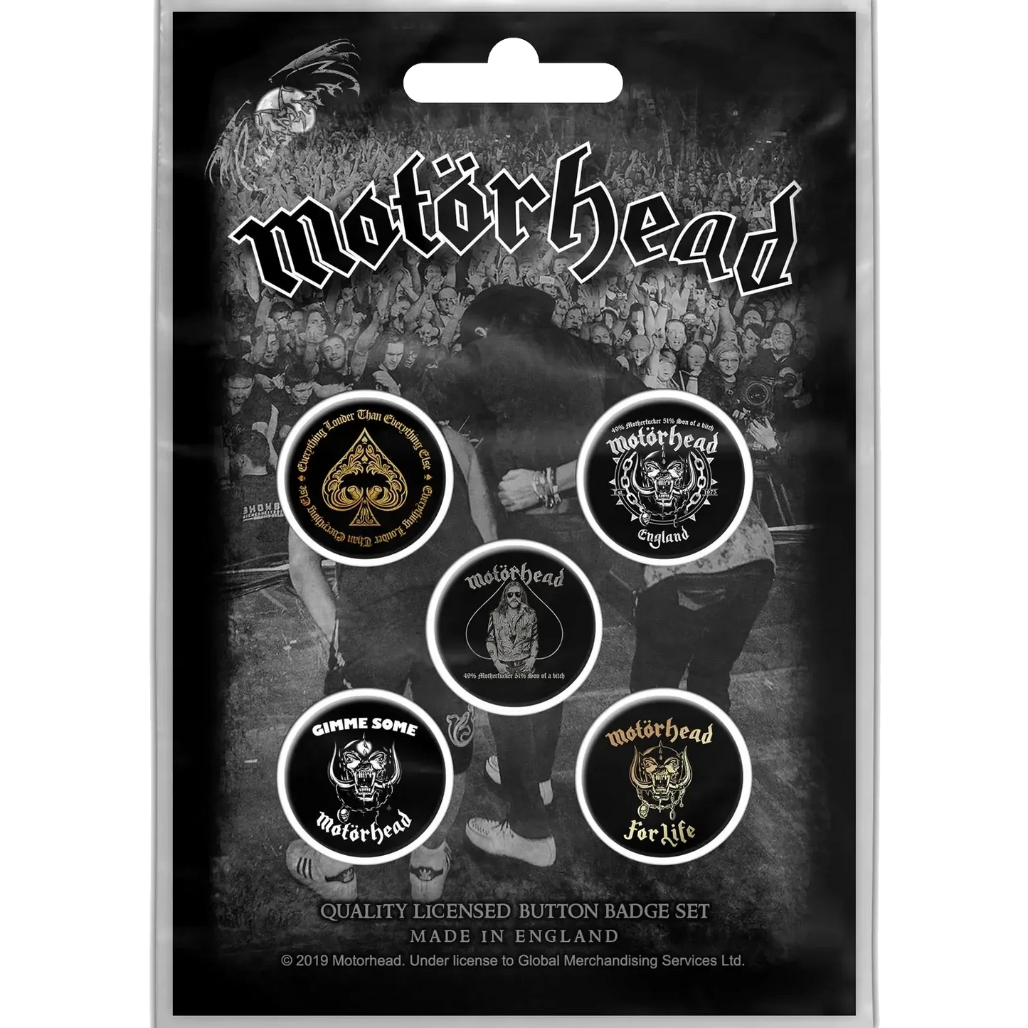 Badge Motorhead (set of 5) [Lemmy]