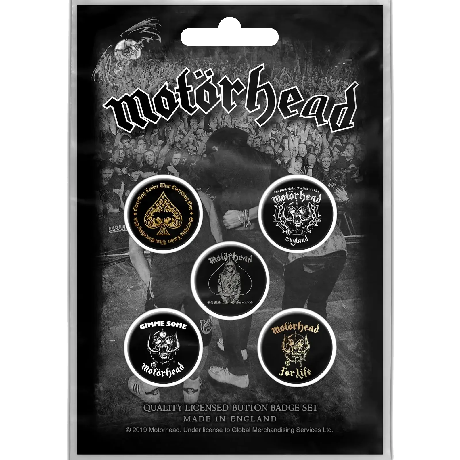 Badge Motorhead (set of 5) [Lemmy]