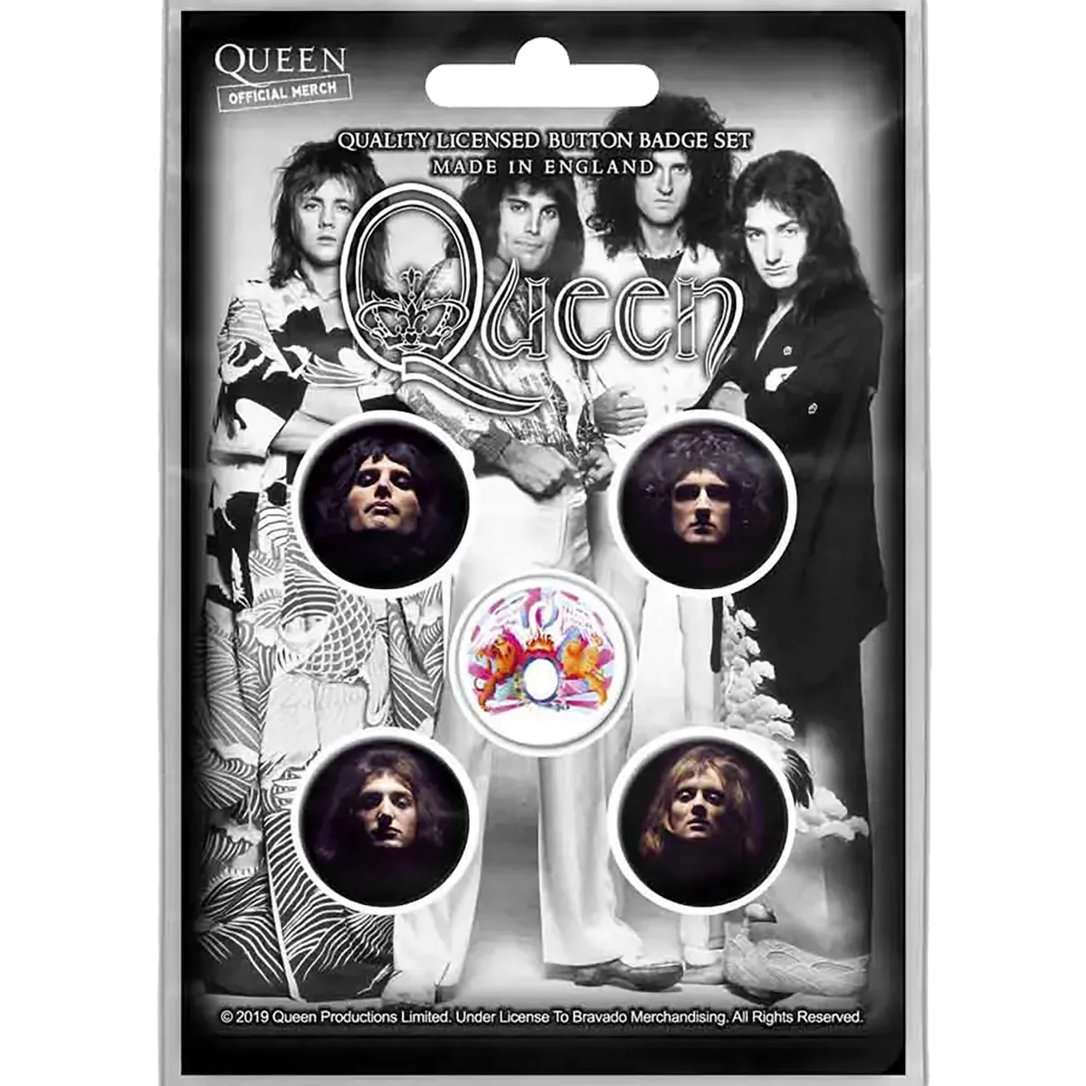 Iconb Queen 5 Badges Queen - Faces officiels inédits dans ce rock shop en ligne ...