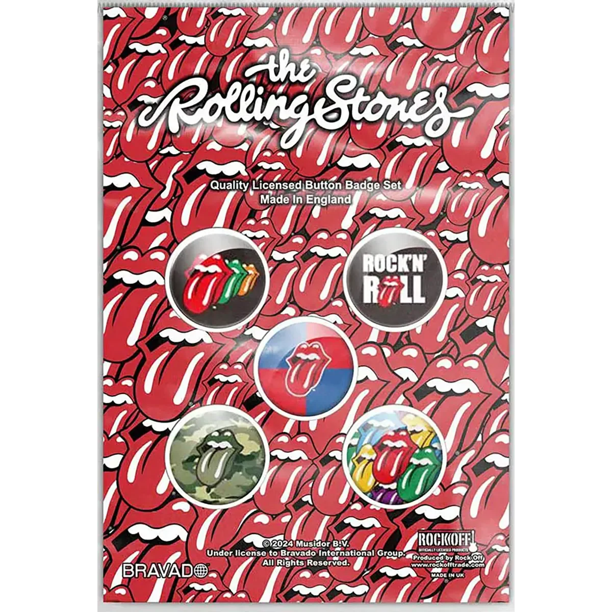 Badge Roling Stones (pack de 5) [Langue]