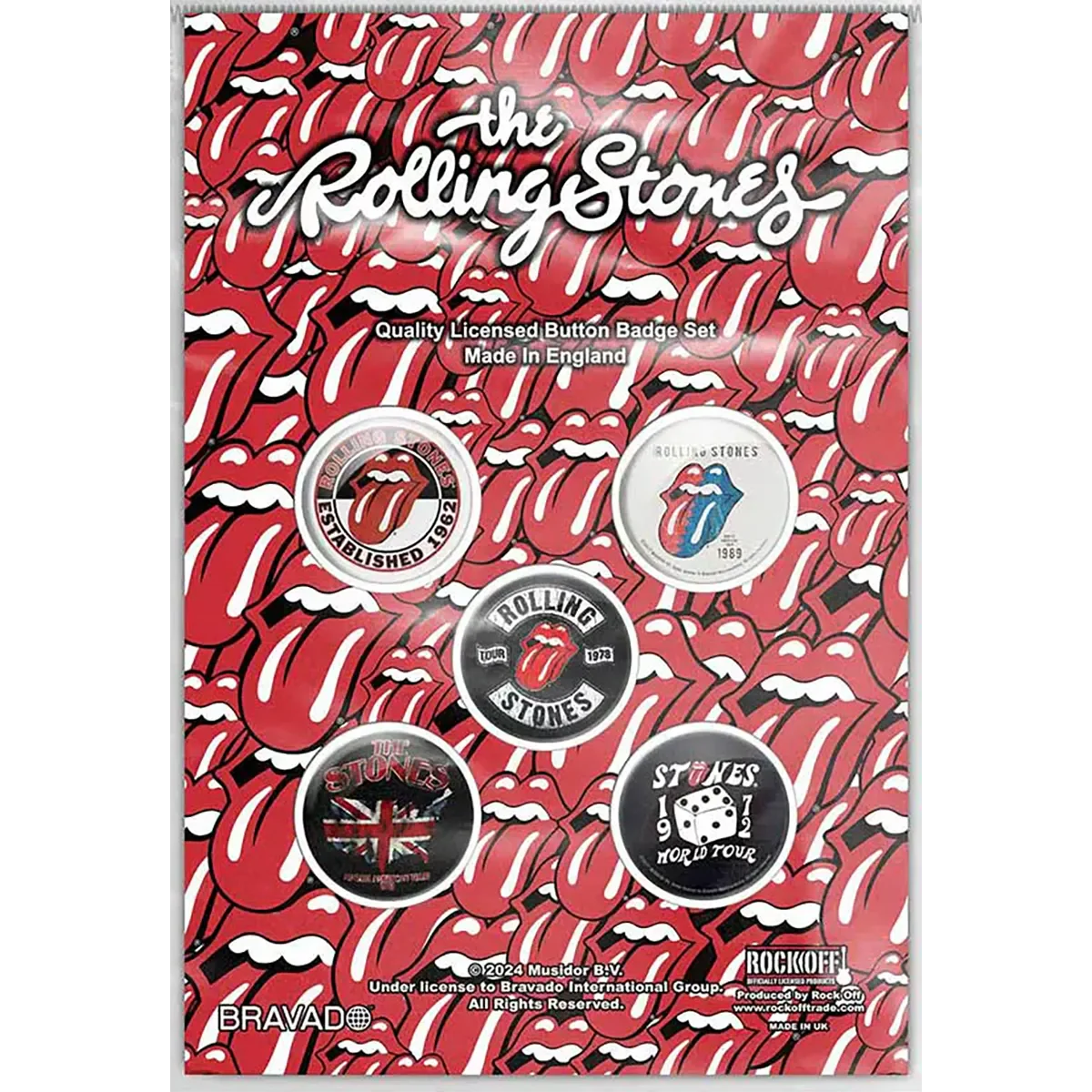 Badge Roling Stones (pack de 5) [Tours]