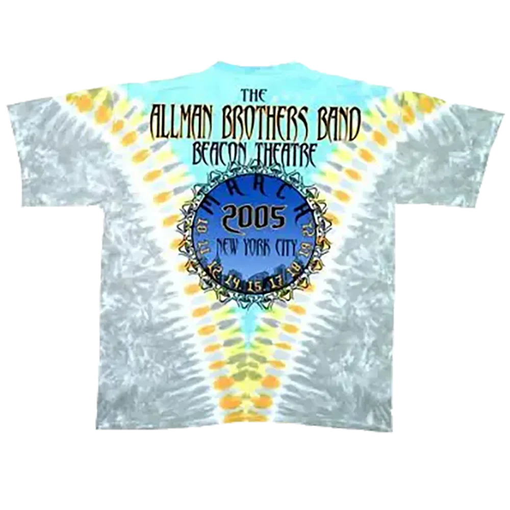 T-shirt Allman Brothers [tie dye Liquid Blue] (dos)
