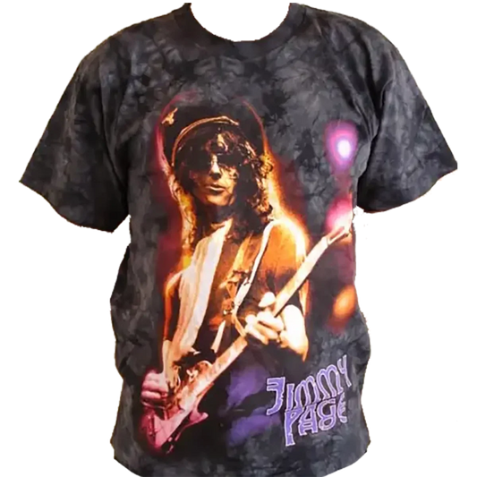 T-shirt Led Zeppelin - Jimmy Page [tie dye Liquid Blue]