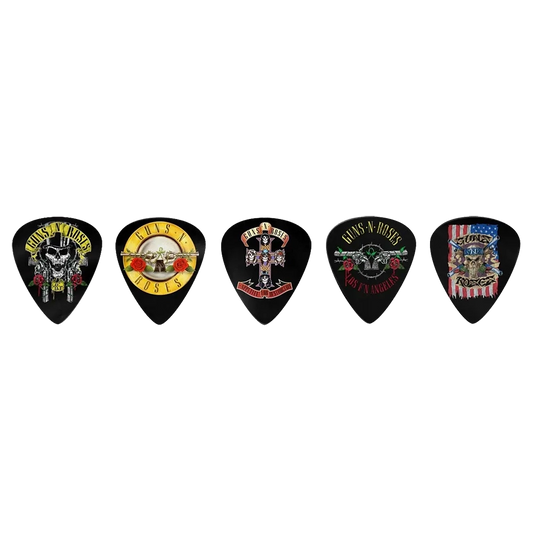 Ensemble de médiators Guns n Roses assortis, décorés de visuels divers