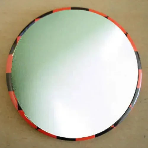 Miroir damier noir & rouge (glace)