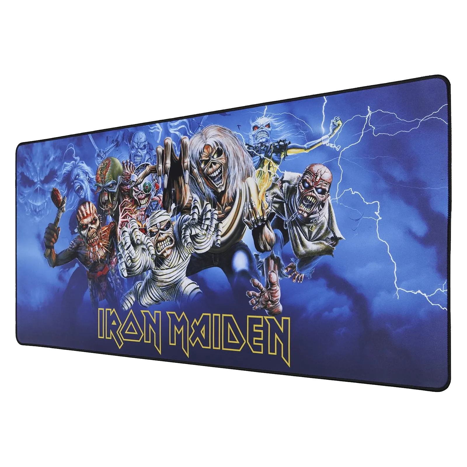 Tapis de souris XXL Iron Maiden Eddie Through the Years - vue inclinée