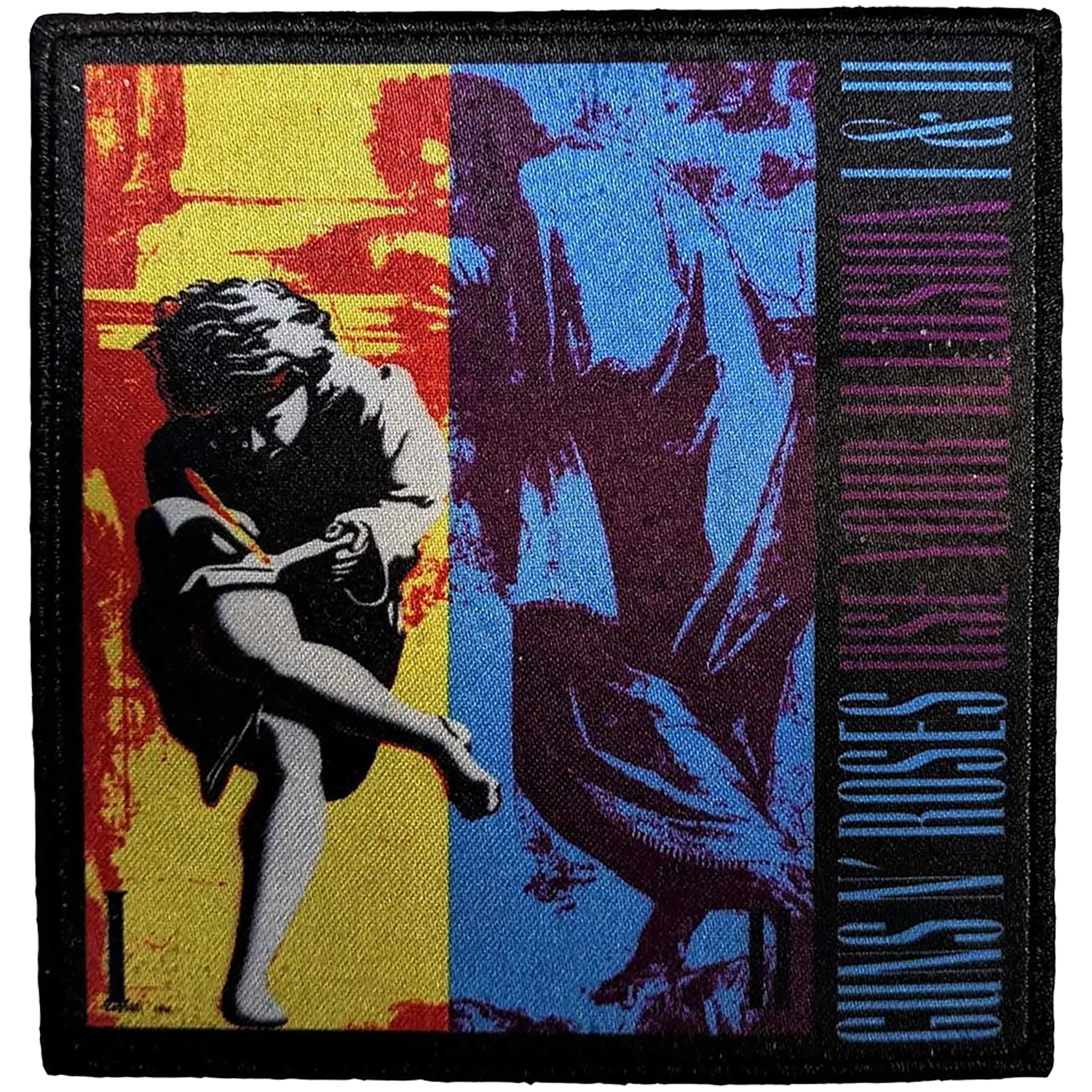 Patch Guns N' Roses Use Your Illusion multicolore 9 × 10 cm | Guns N' Roses Use Your Illusion multicolour patch 9 × 10 cm