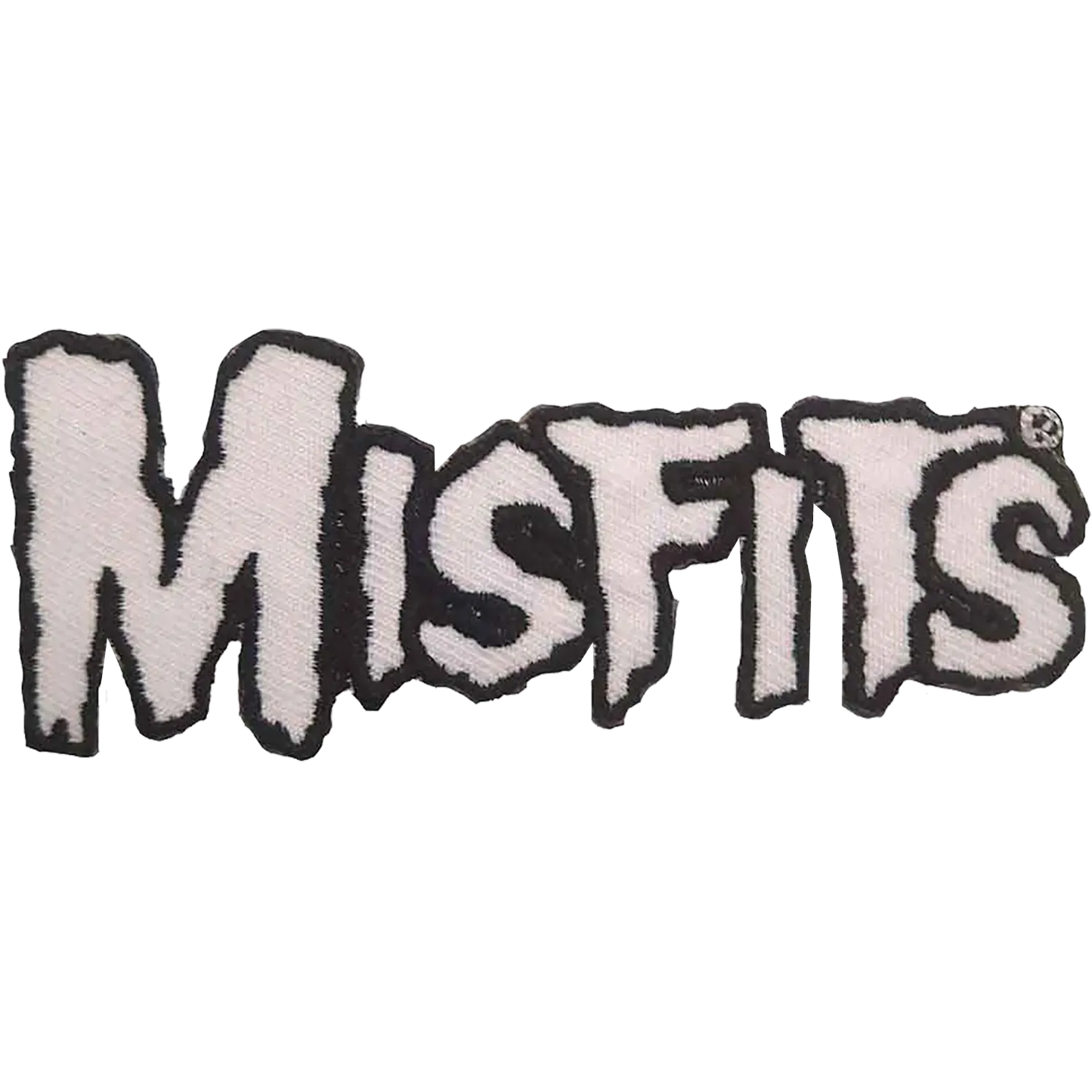 Patch thermocollant Misfits logo blanc et noir 10 × 4 cm | Misfits black and white logo iron-on patch 10 × 4 cm