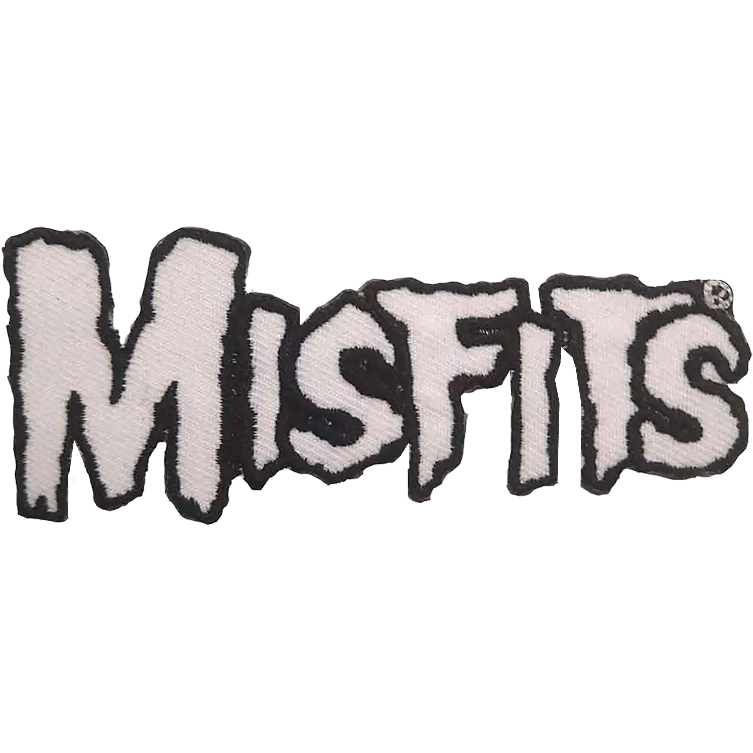 Patch thermocollant Misfits logo blanc et noir 10 × 4 cm | Misfits black and white logo iron-on patch 10 × 4 cm