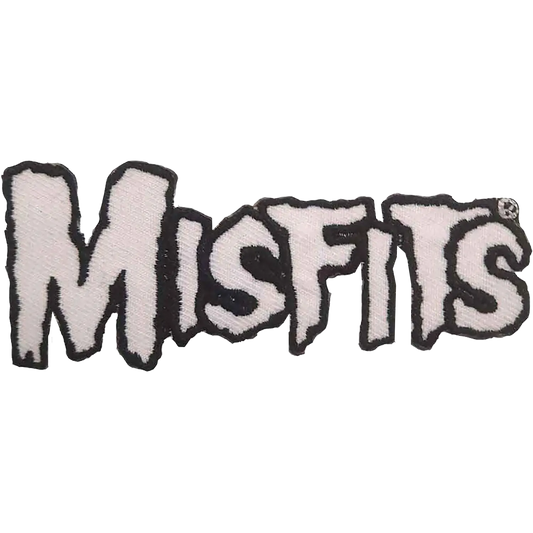 Patch thermocollant Misfits logo blanc et noir 10 × 4 cm | Misfits black and white logo iron-on patch 10 × 4 cm