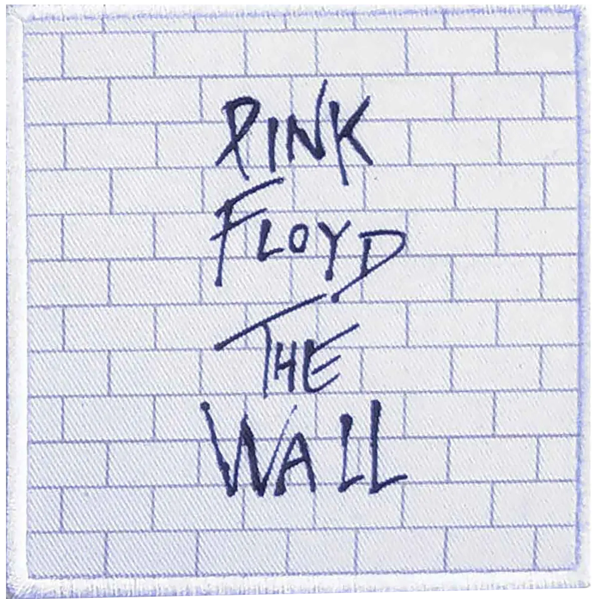 Patch thermocollant Pink Floyd The Wall mur de briques blanches 9 x 9 cm | Pink Floyd The Wall white brick wall iron-on patch 9 x 9 cm