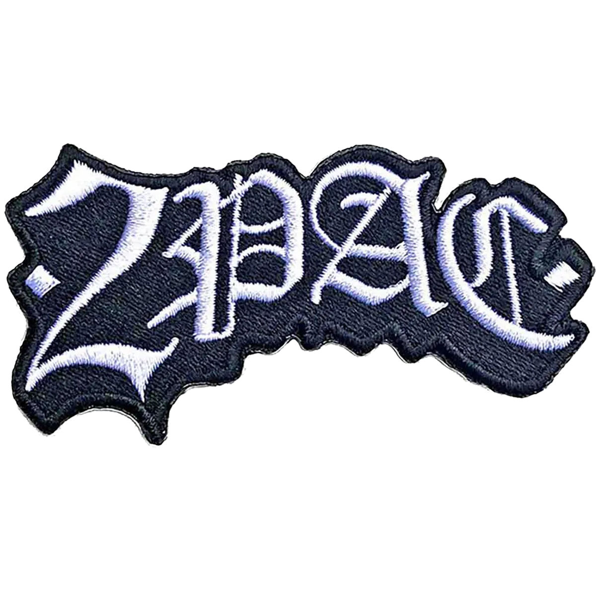 Patch officiel Tupac 2Pac logo Old English noir et blanc 8 × 2,5 cm | Official Tupac 2Pac Old English black and white logo patch 8 × 2.5 cm