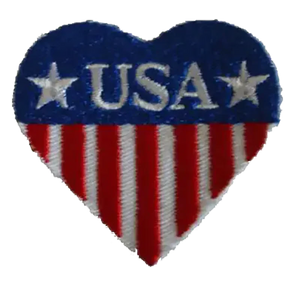 Ecusson Drapeau USA coeur