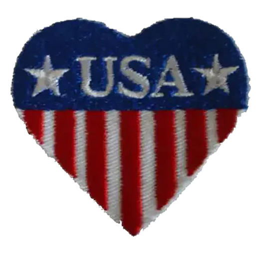 Ecusson Drapeau USA coeur