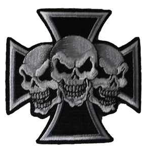Ecusson Croix de fer & Crânes