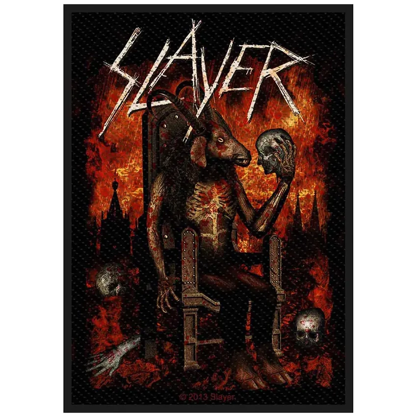 Sew-on patch Slayer - Devil on throne