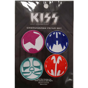 Ecusson Kiss - kit de 4 mini patchs