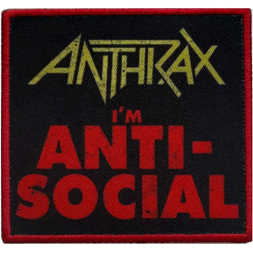 Sew-on patch Anthrax - I'm Anti-social