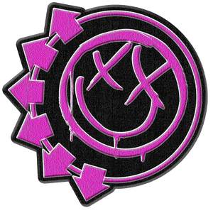 Ecusson Blink 182 - Smile logo rose