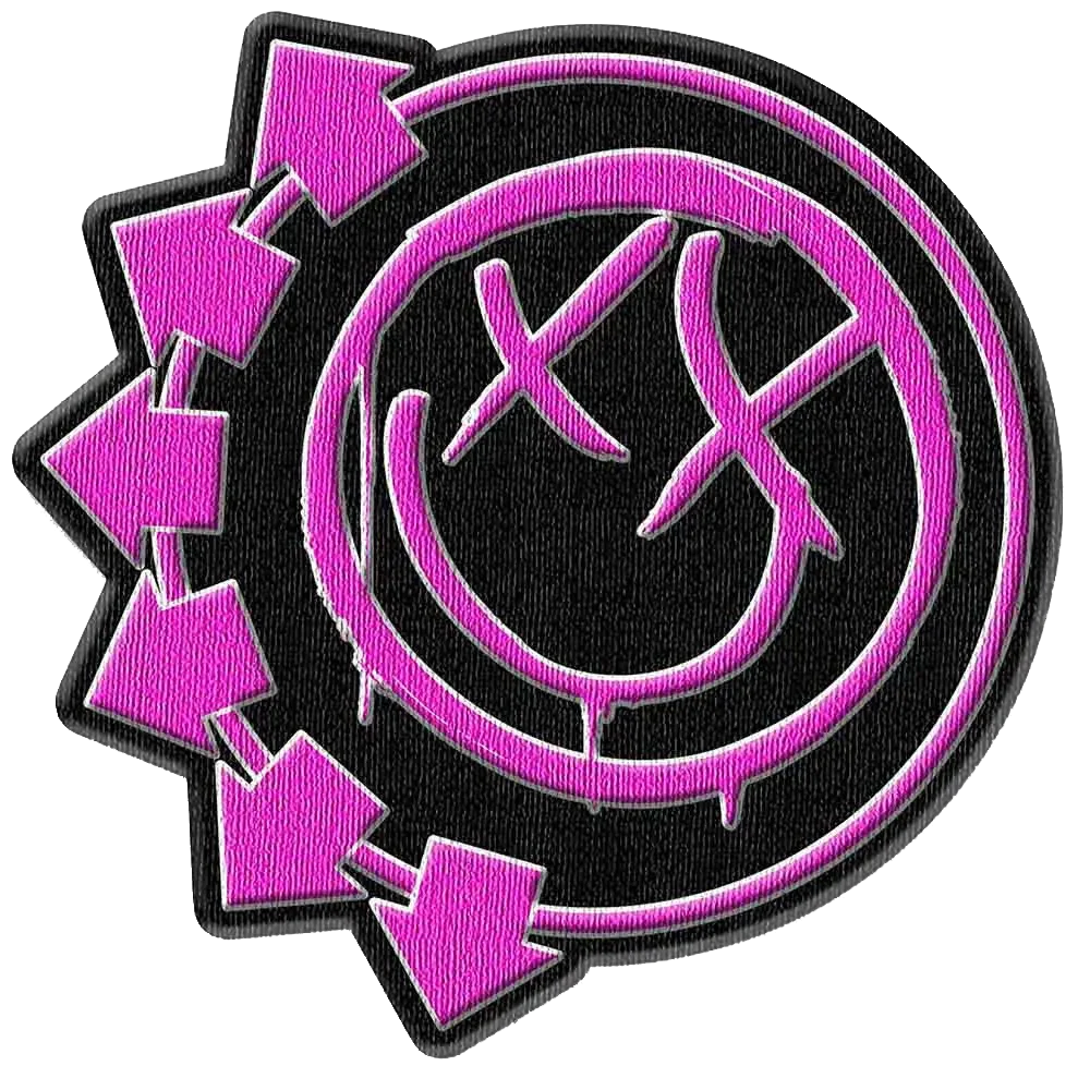 Ecusson Blink 182 - Smile logo rose