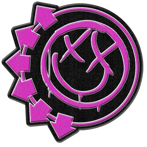 Ecusson Blink 182 - Smile logo rose