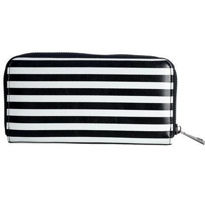 Verso rayé noir et blanc du portefeuille Banned Alternative Creeps