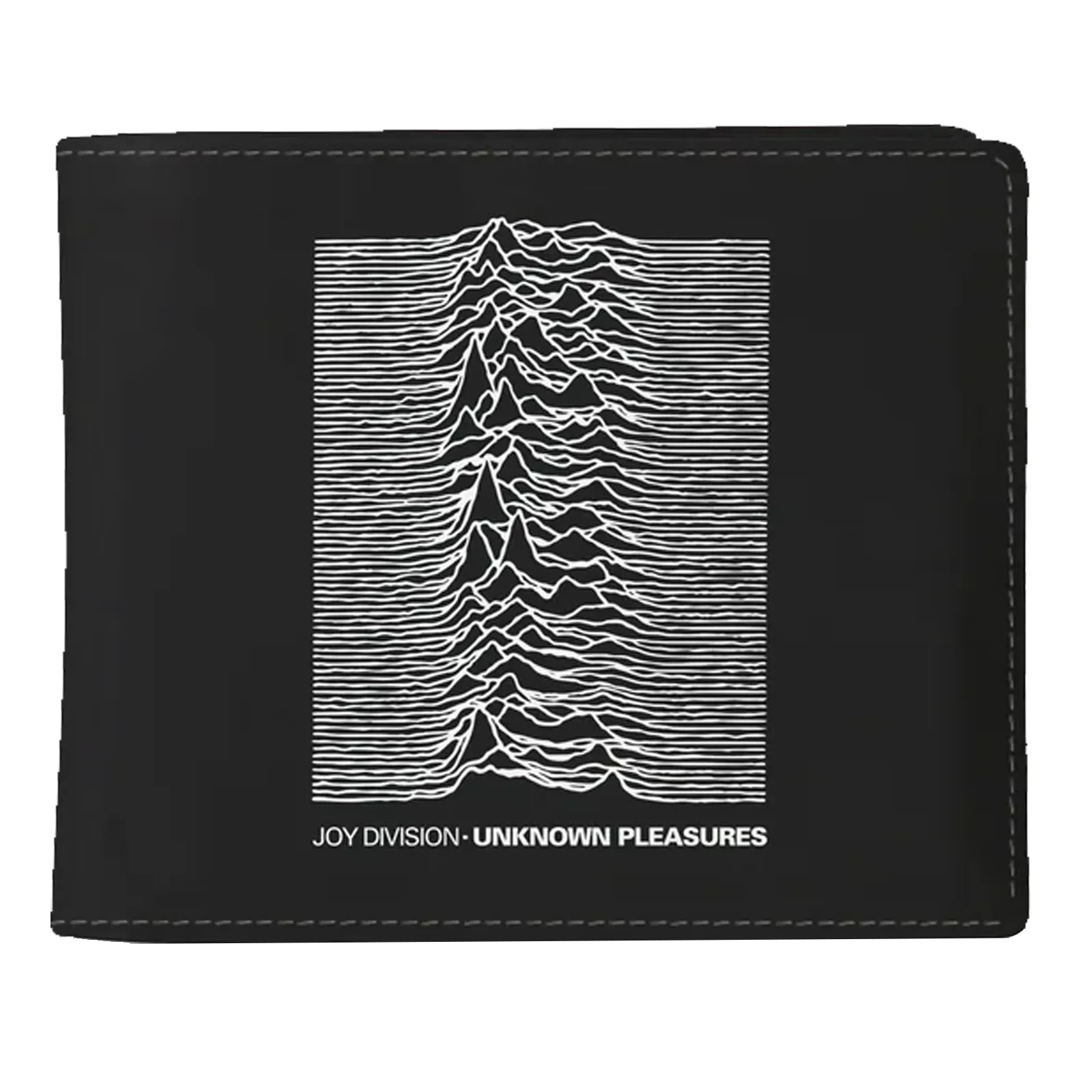 Portefeuille Joy Division Unknown Pleasures noir avec visuel culte de la pochette d’album