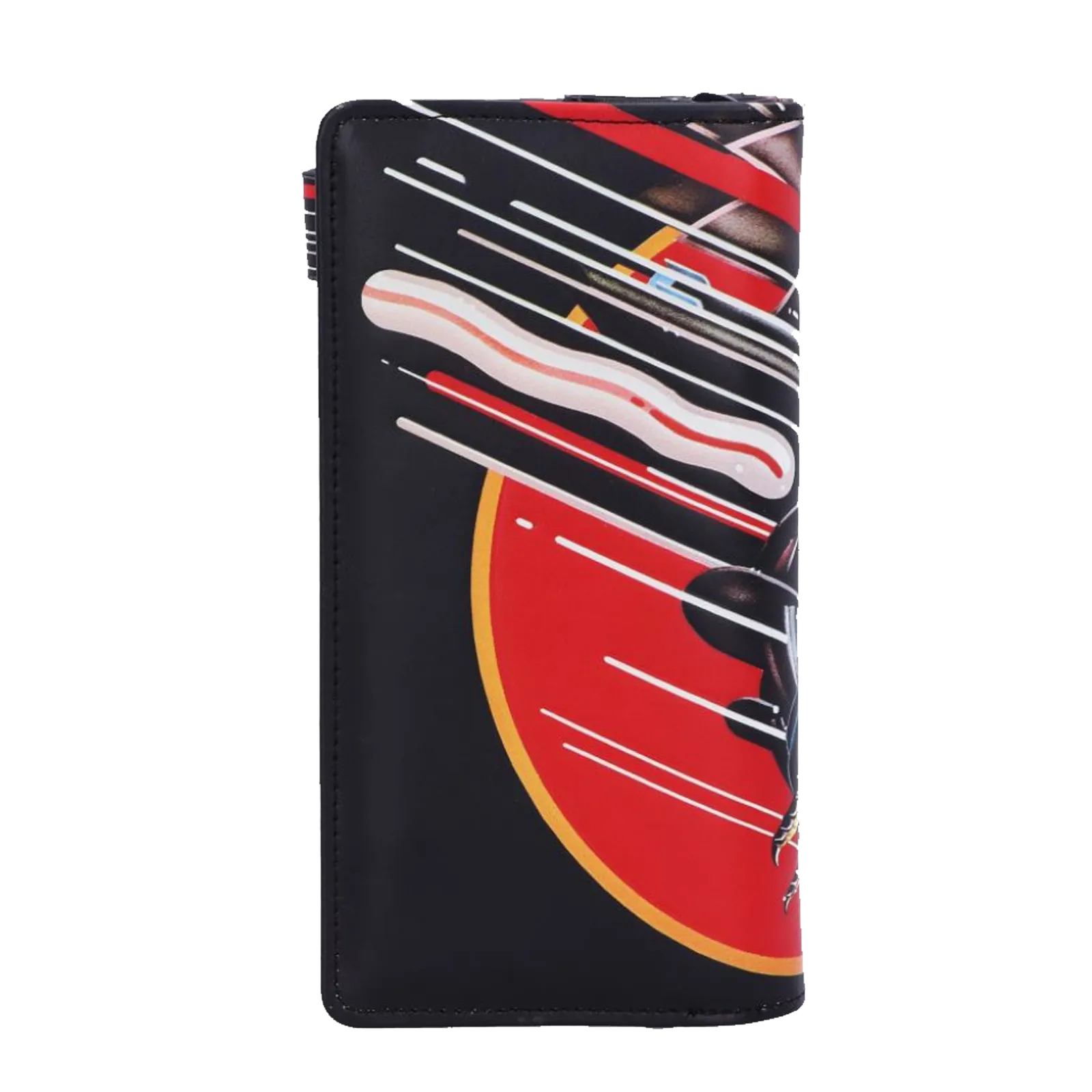 Dos du porte-monnaie Judas Priest Screaming for Vengeance avec graphismes rouges et blancs