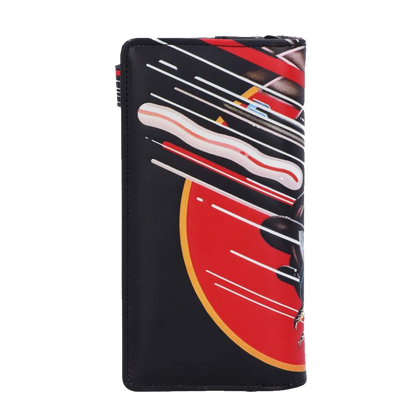 Dos du porte-monnaie Judas Priest Screaming for Vengeance avec graphismes rouges et blancs