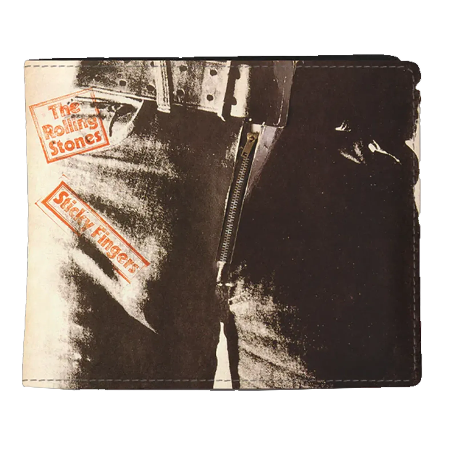 Portefeuille Rolling Stones Sticky Fingers face avant design Andy Warhol